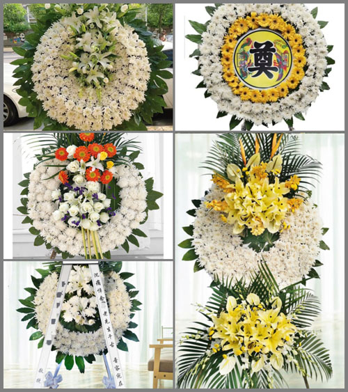 广东广州市花都区狮岭镇前进村花圈速递